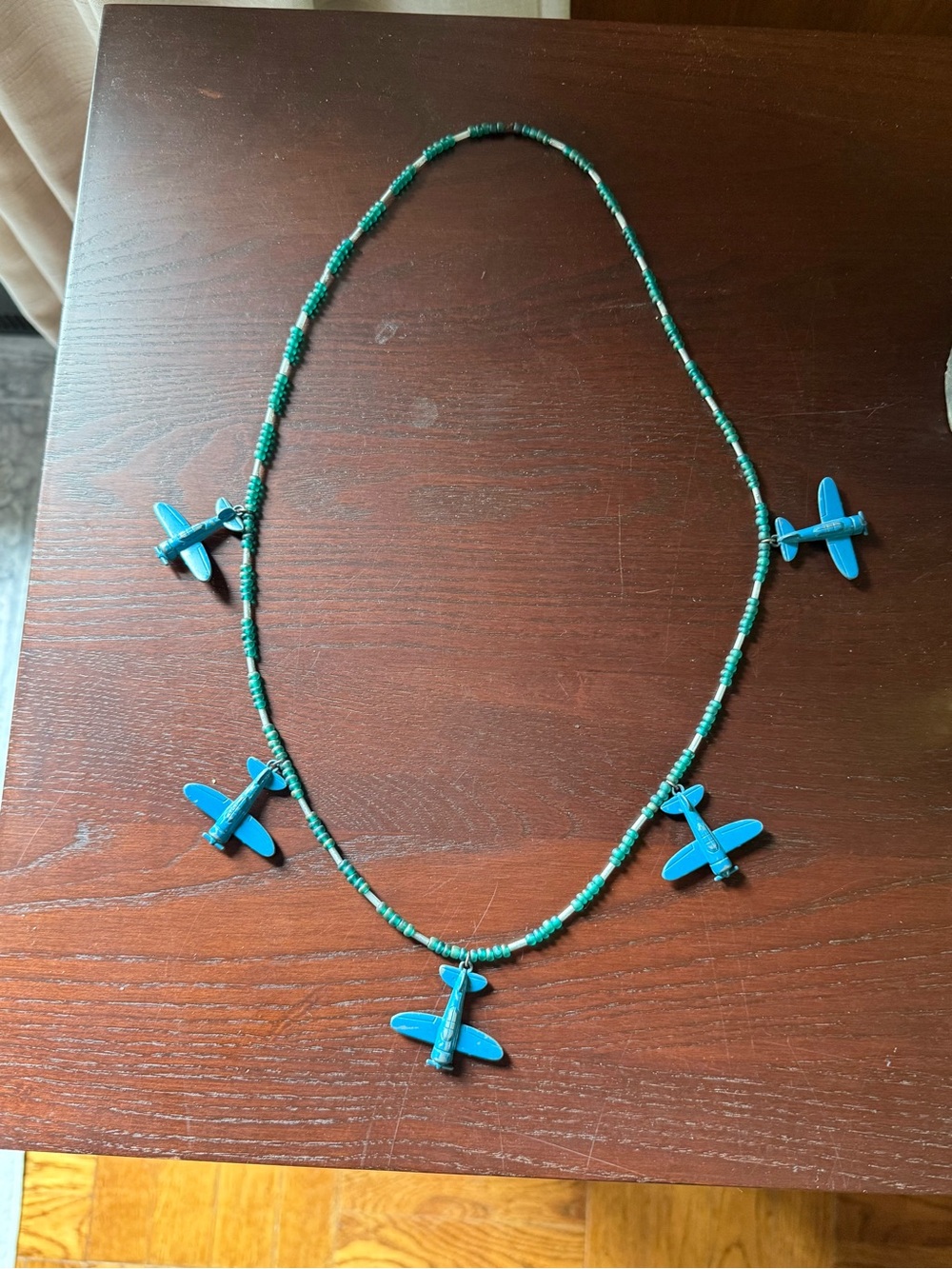 Vintage airplane necklace